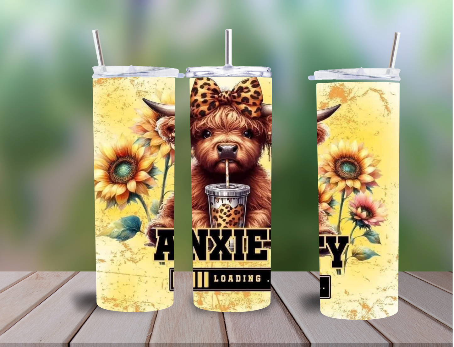 Personalised Highland Cow Tumbler – 20oz Stainless Steel