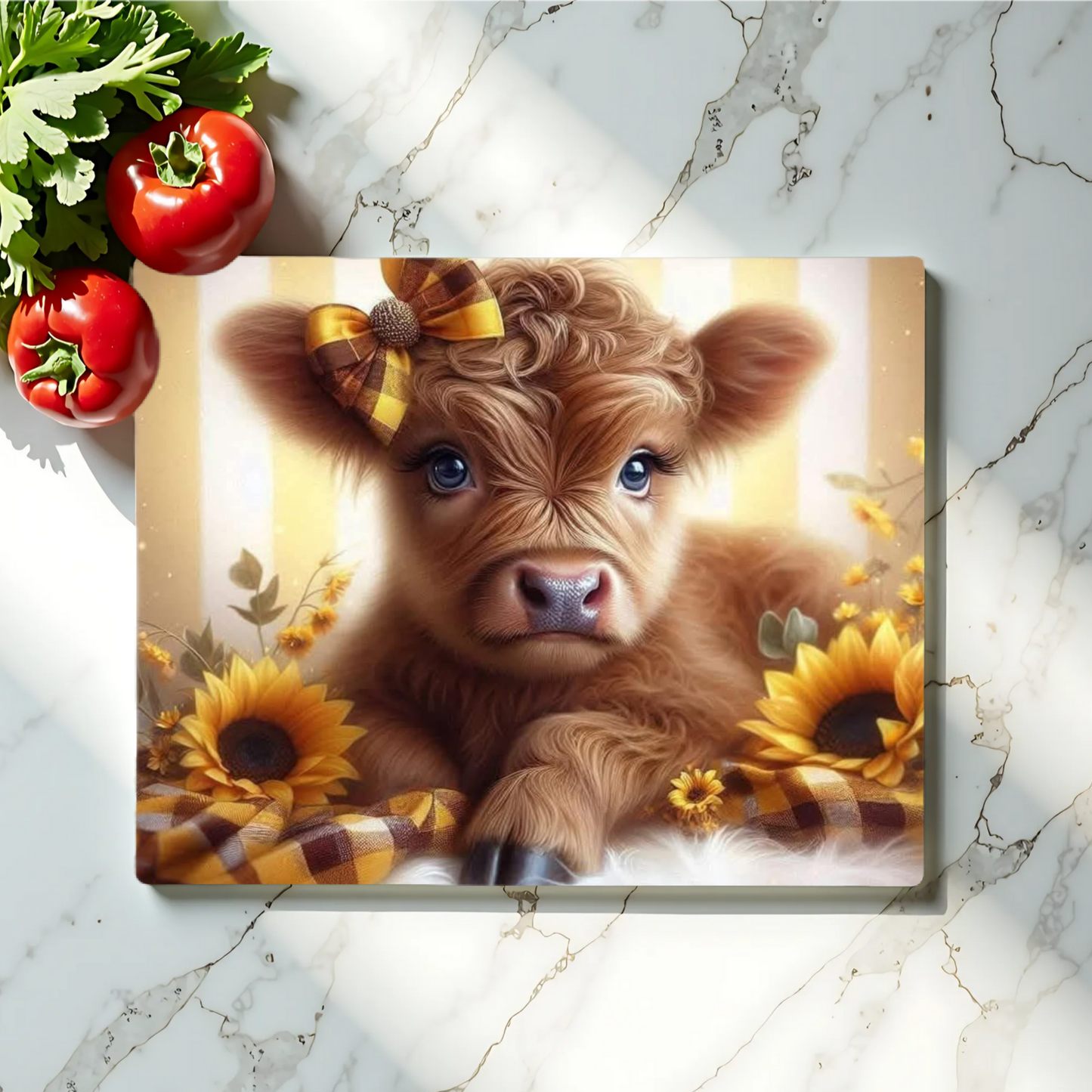 Highland Cow Glass Chopping Board Collection – Bold, Beautiful & Full of Personality!
