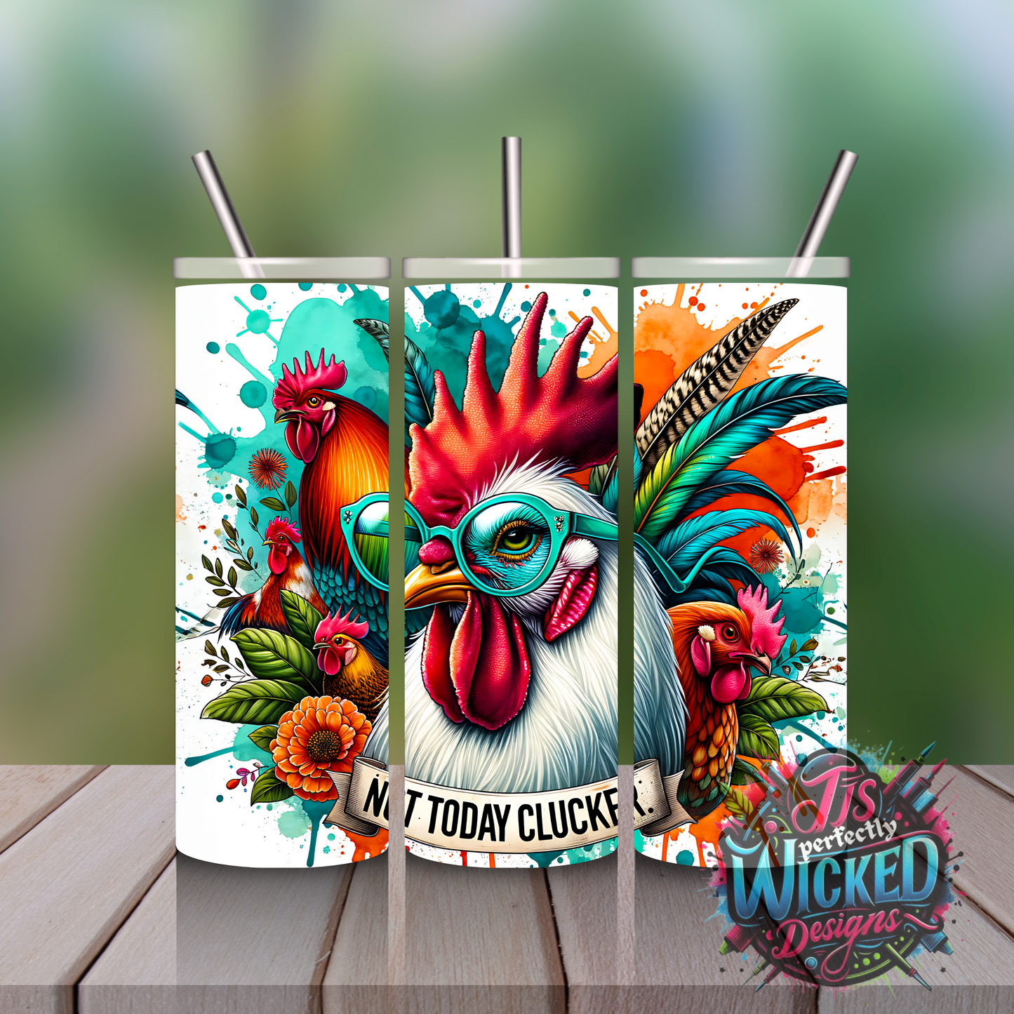 Zero Clucks Given – Unapologetically Rude Chicken Tumbler”