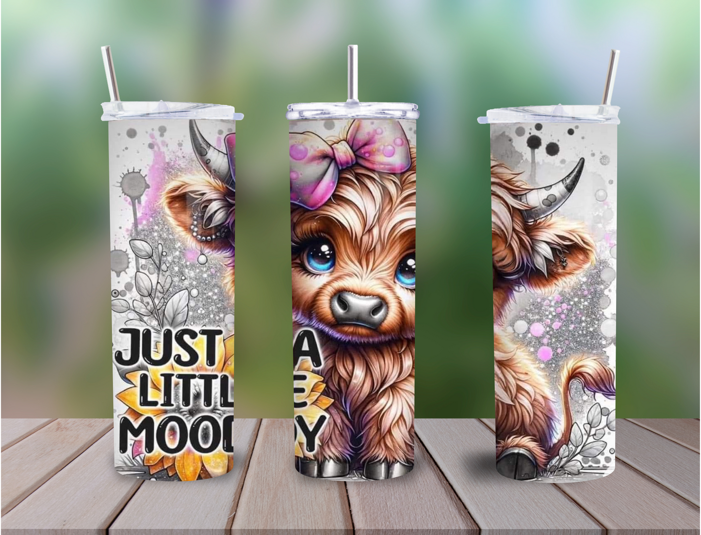 Personalised Highland Cow Tumbler – 20oz Stainless Steel