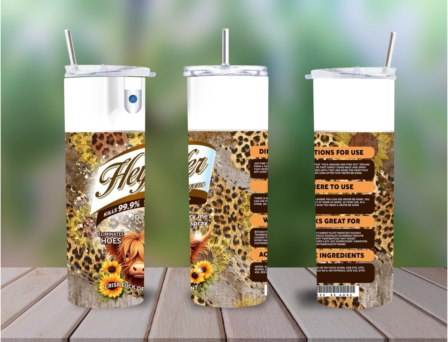 Personalised Highland Cow Tumbler – 20oz Stainless Steel