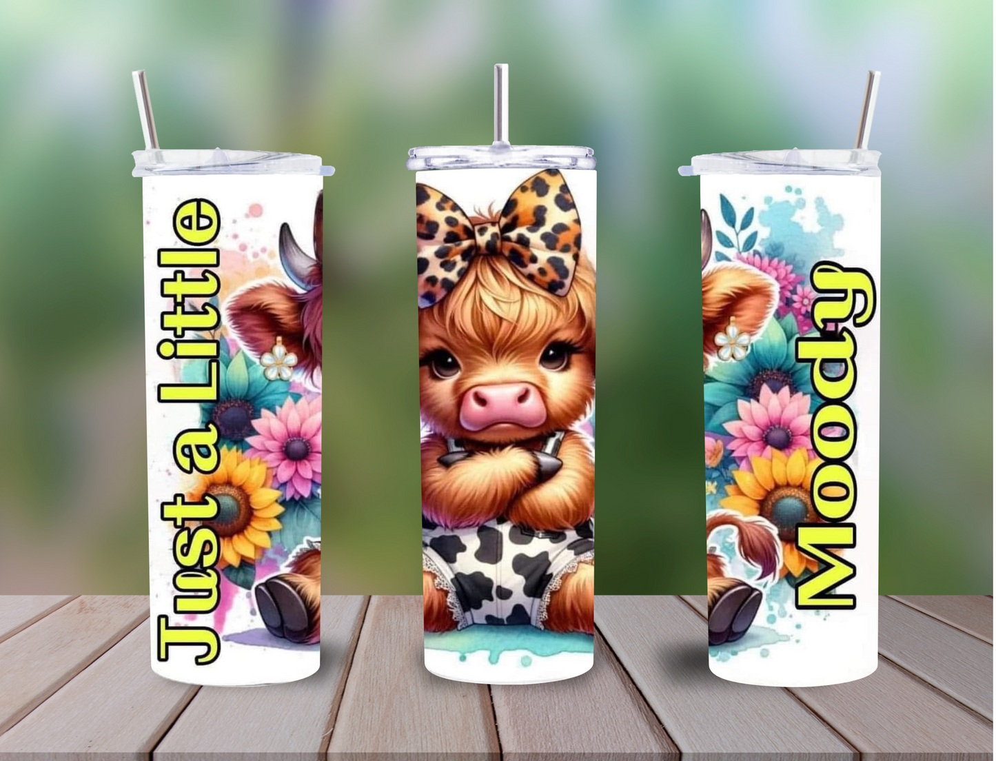 Personalised Highland Cow Tumbler – 20oz Stainless Steel