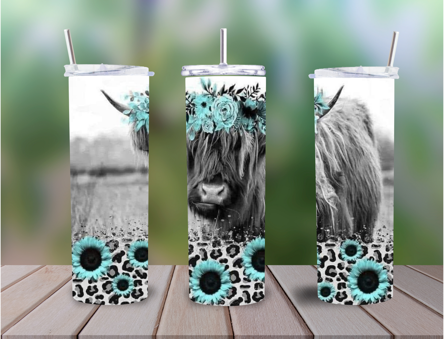 Personalised Highland Cow Tumbler – 20oz Stainless Steel