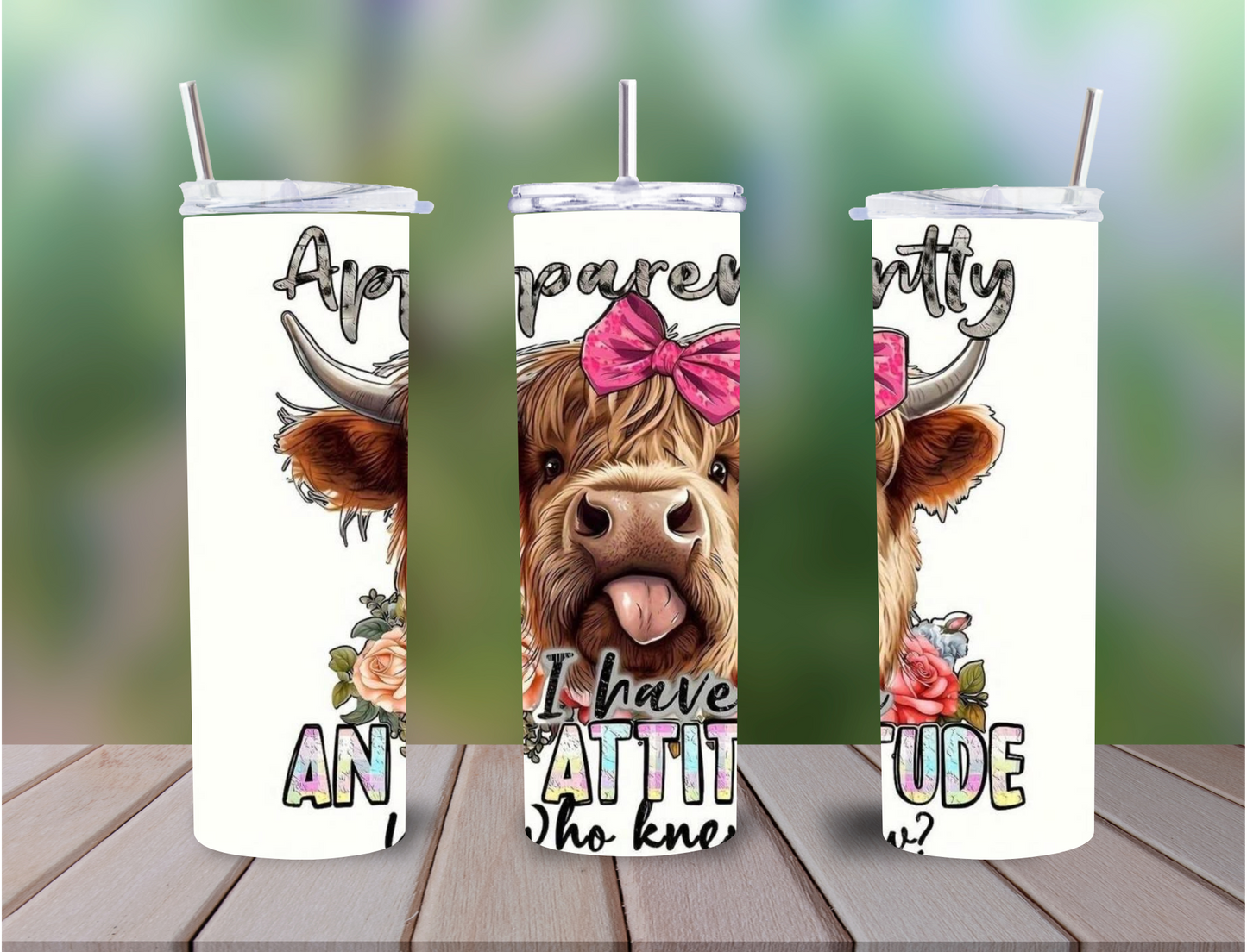 Personalised Highland Cow Tumbler – 20oz Stainless Steel
