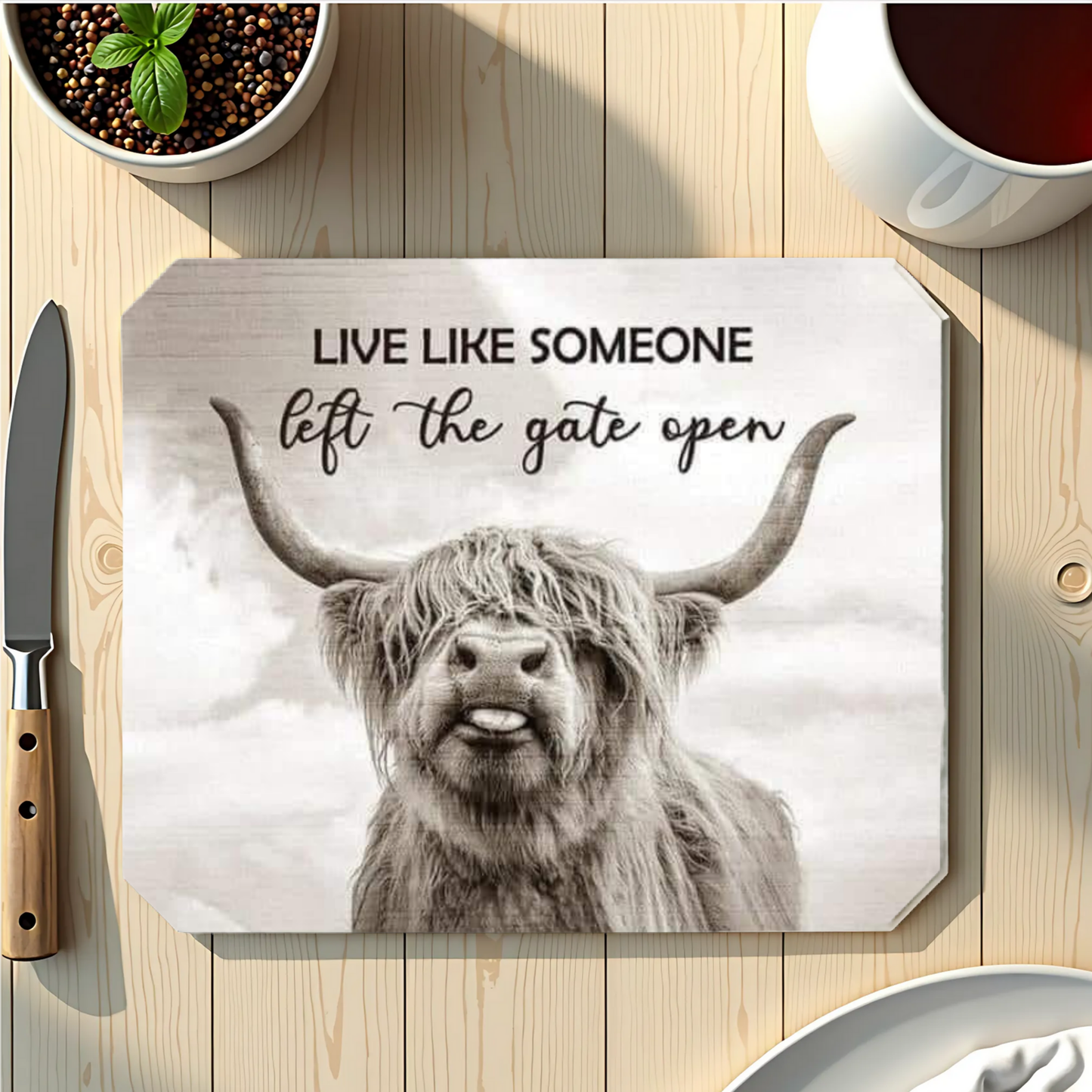 Highland Cow Glass Chopping Board Collection – Bold, Beautiful & Full of Personality!